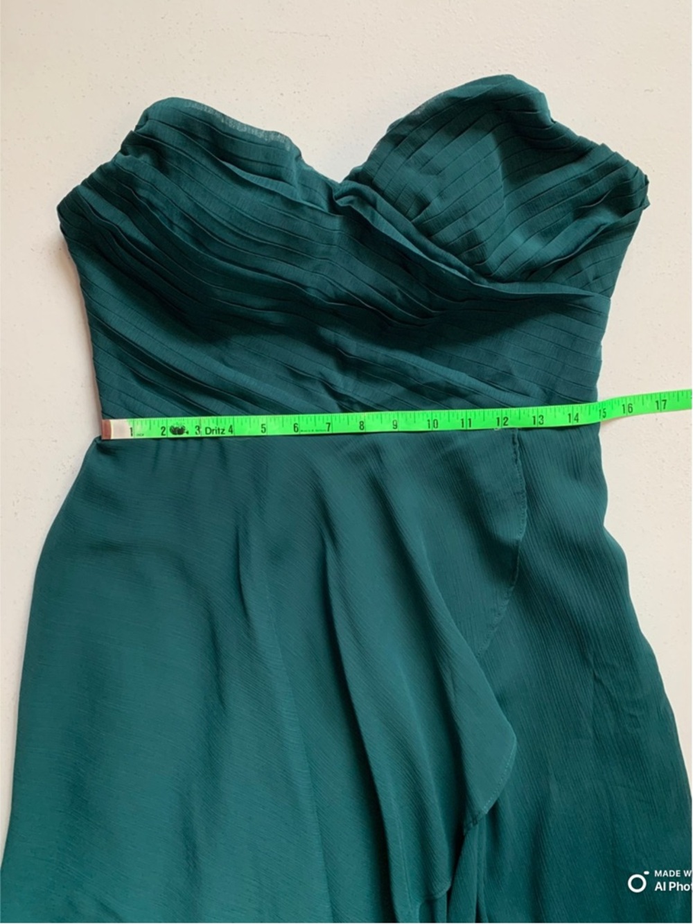 Lulus Medium Revered Elegance Emerald Green Pleated Strapless Maxi Dress NWT - Picture 15 of 17